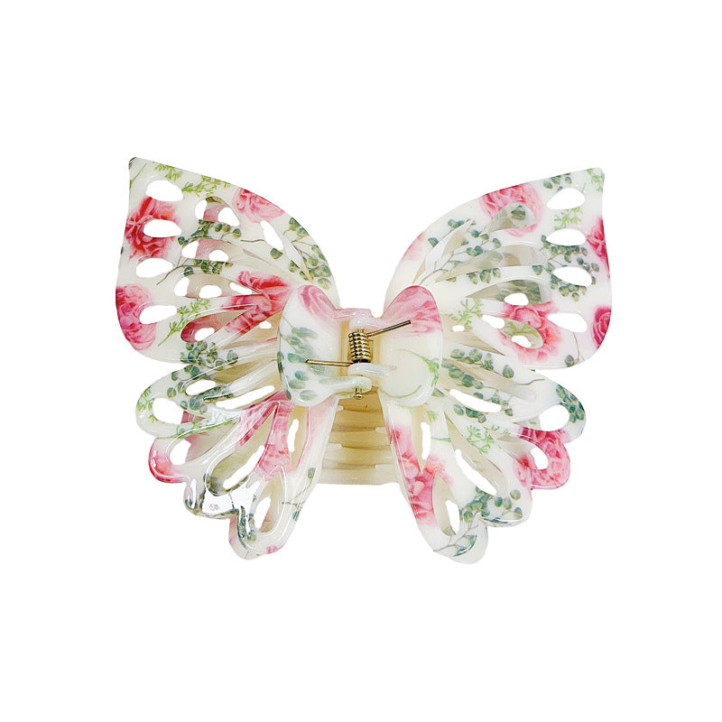 Wholesale Double Layer Butterfly Plastic Hair Clips