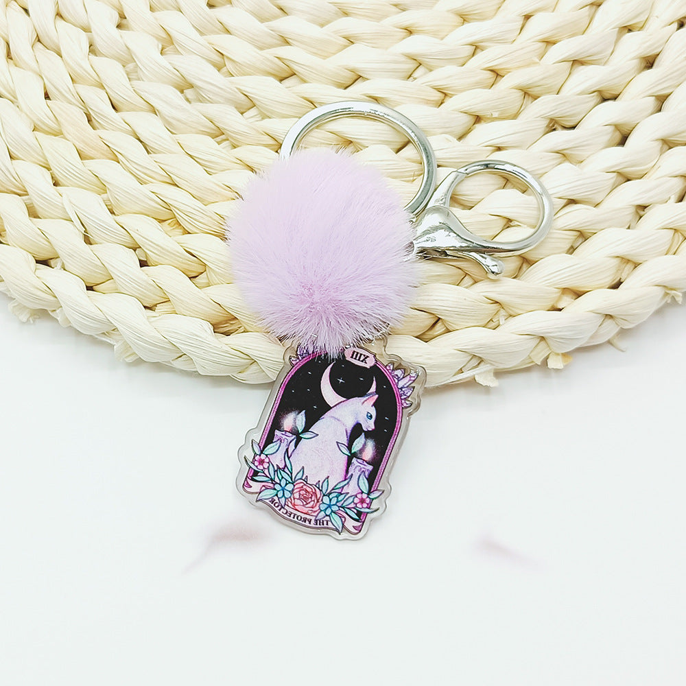 Llavero de alce de mariposa acrílica acrílica al por mayor