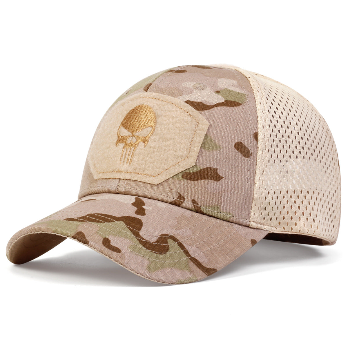 Wholesale Outdoor camouflage skull sunshade Velcro baseball cap