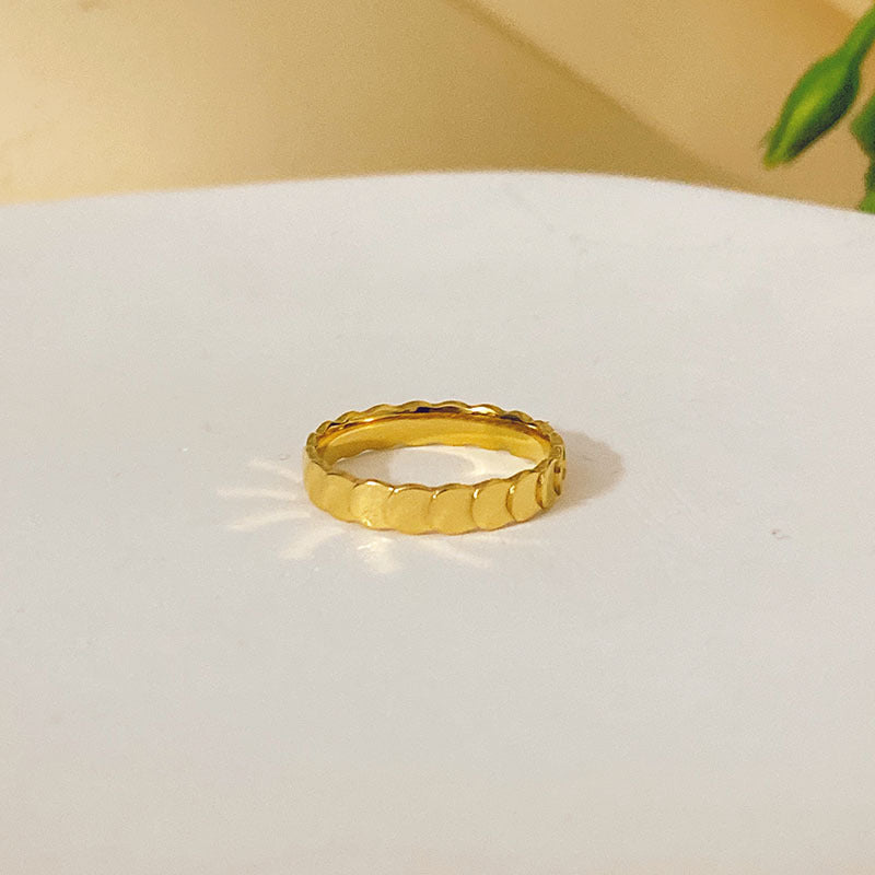 Anillo de oro de acero de titanio al por mayor