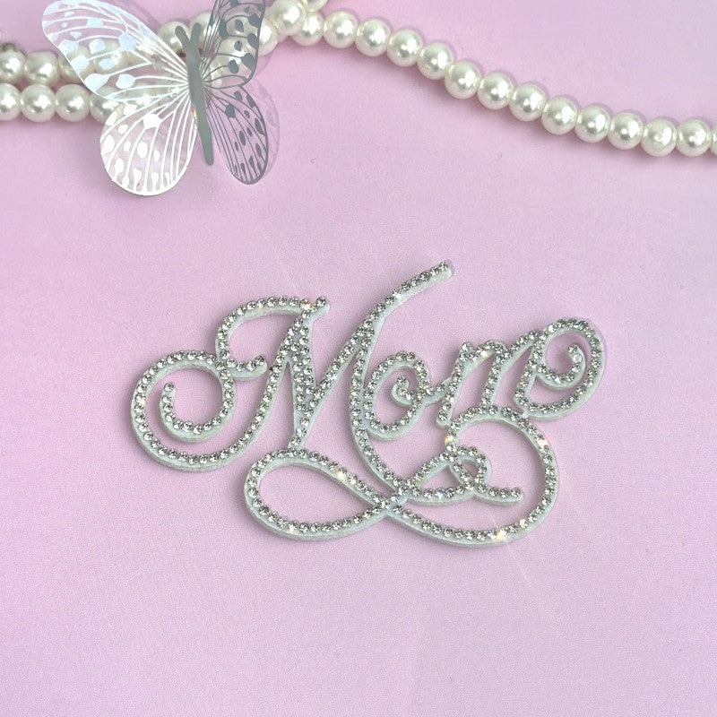 Wholesale 5PCS/PACK Mother's Day Sparkling Diamond Acrylic Cake Decoration