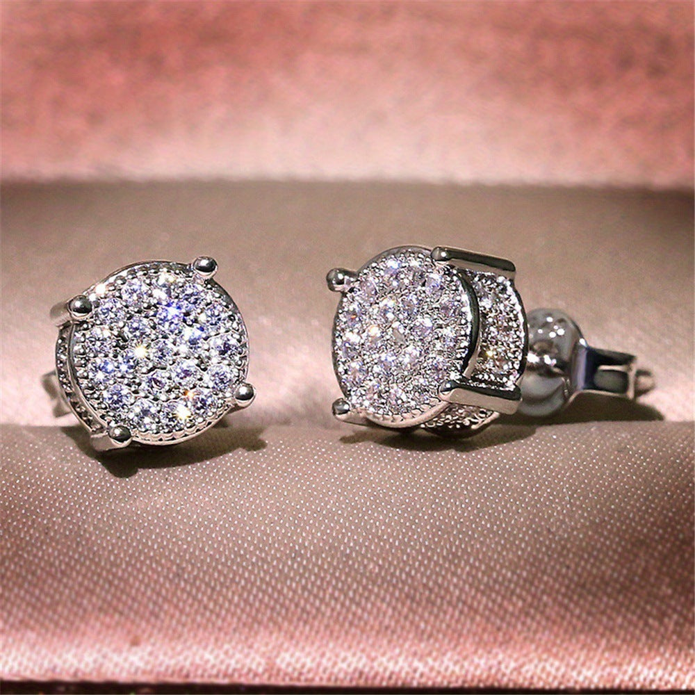 Wholesale Round shiny surroundings Blingbling Earrings