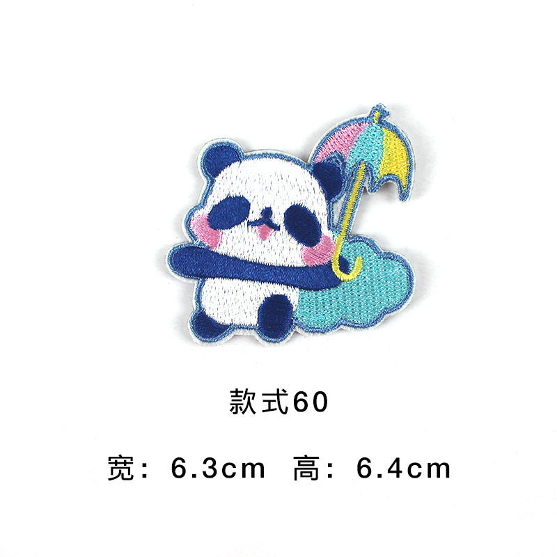 Wholesale Cute Cartoon Embroidered Cloth Patches Self Adhesive Badges For Coat Decoration DIY Craft Supply Gift