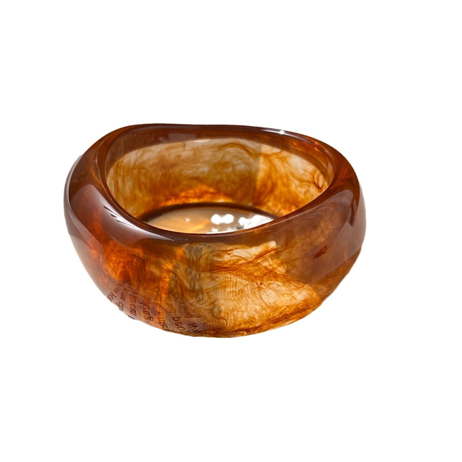 Wholesale New resin acrylic niche wide bracelet retro minimalist fashion cold style amber bracelet