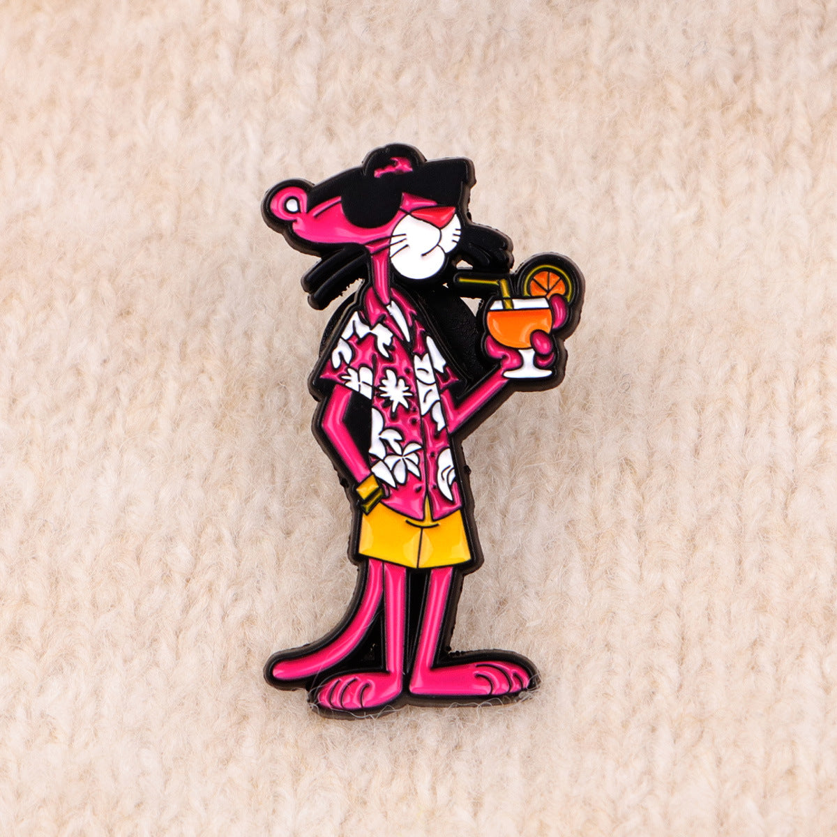 Wholesale Pink cartoon brooch metal badge accessories