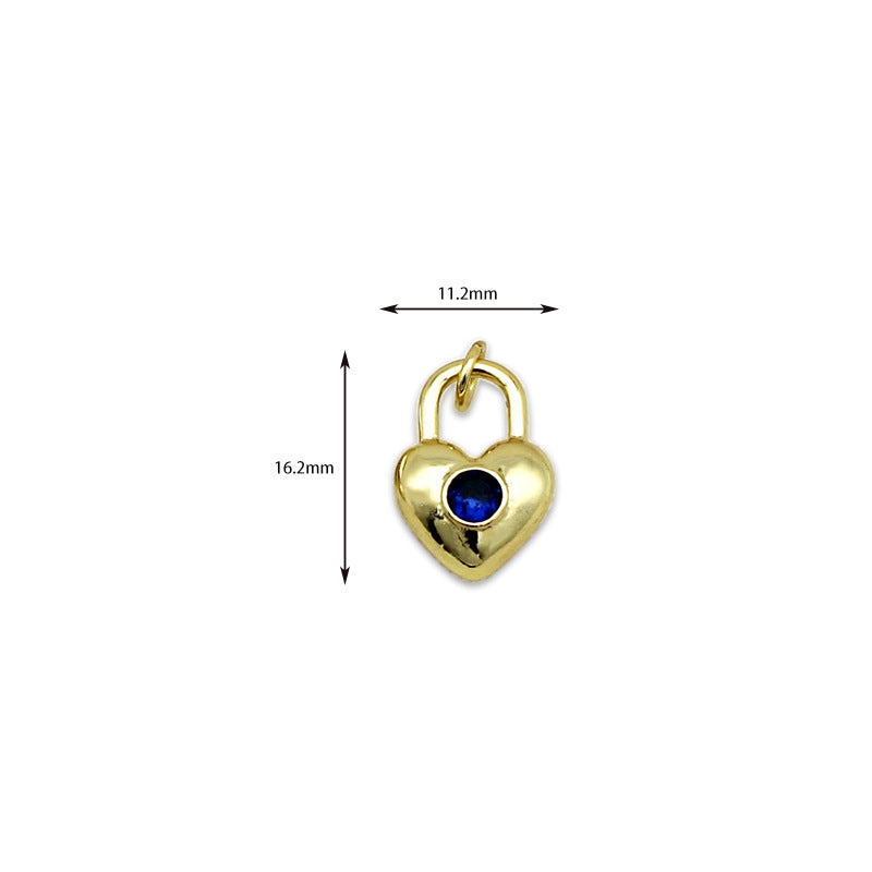 Wholesale Copper Plated 18K Gold Heart Pendant Accessories
