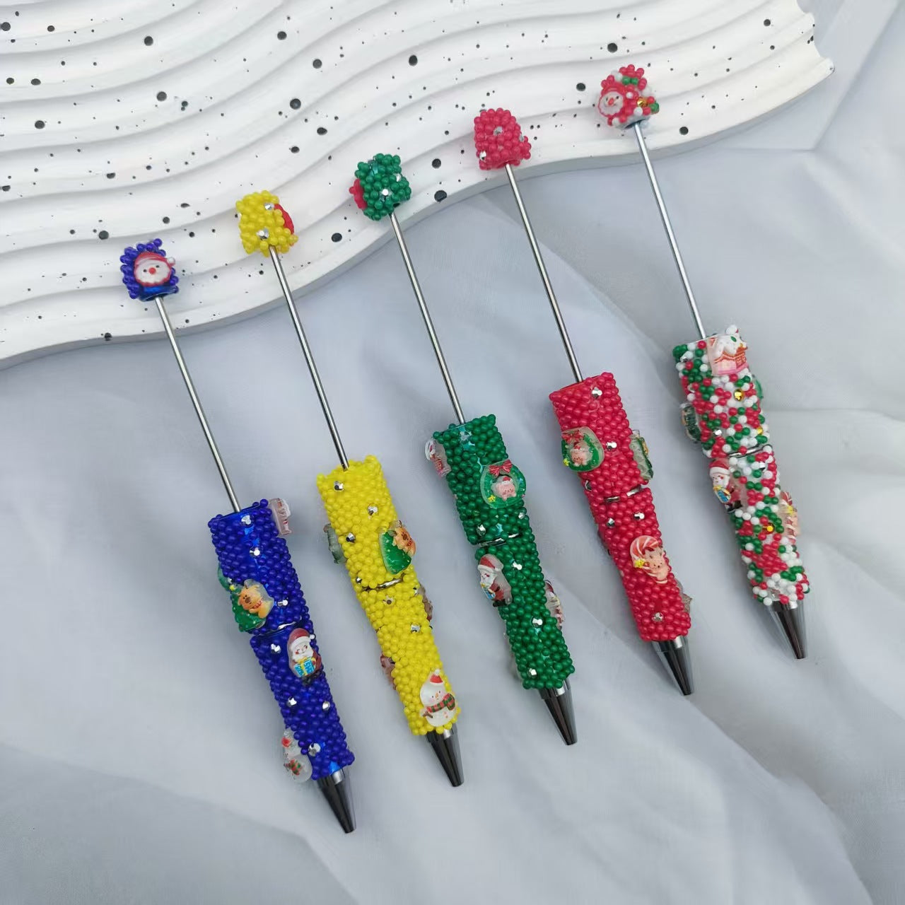 Wholesale Christmas Atmosphere Cute Beadable Pens