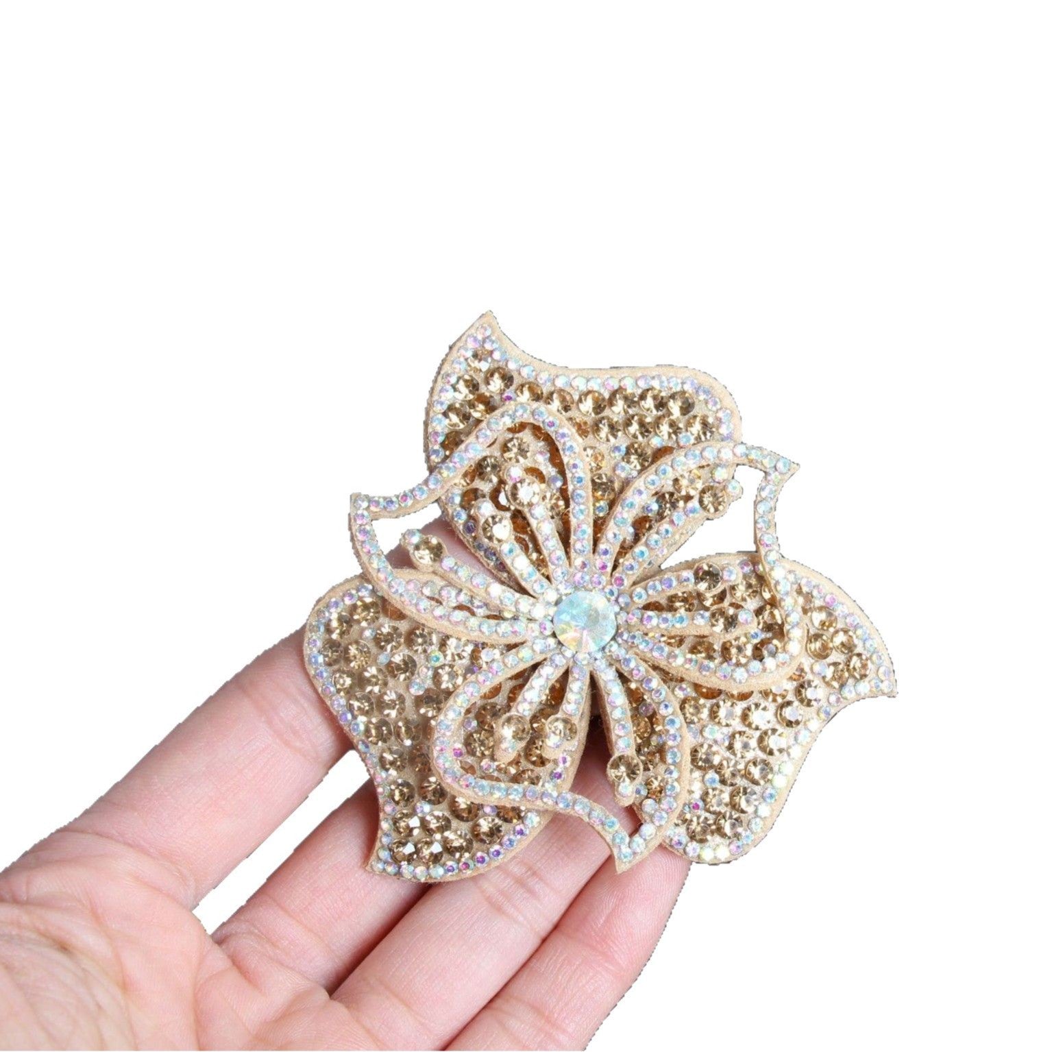 Wholesale 10pcs Rhinestone sequin floral embroidery DIY Patches