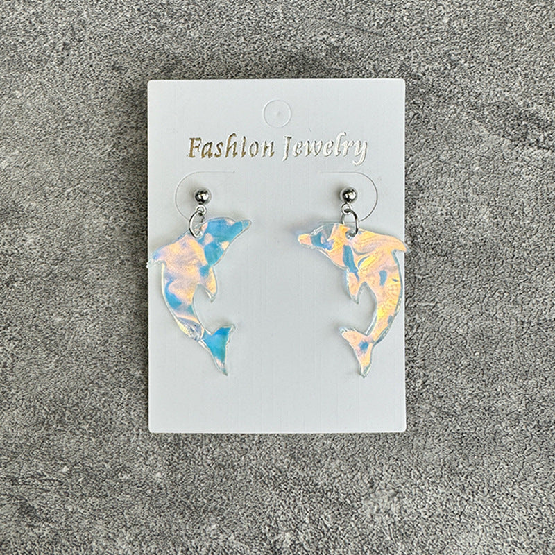 Wholesale Sea Turtle Water Drop Ocean Ripple Acrylic Fashion Earrings