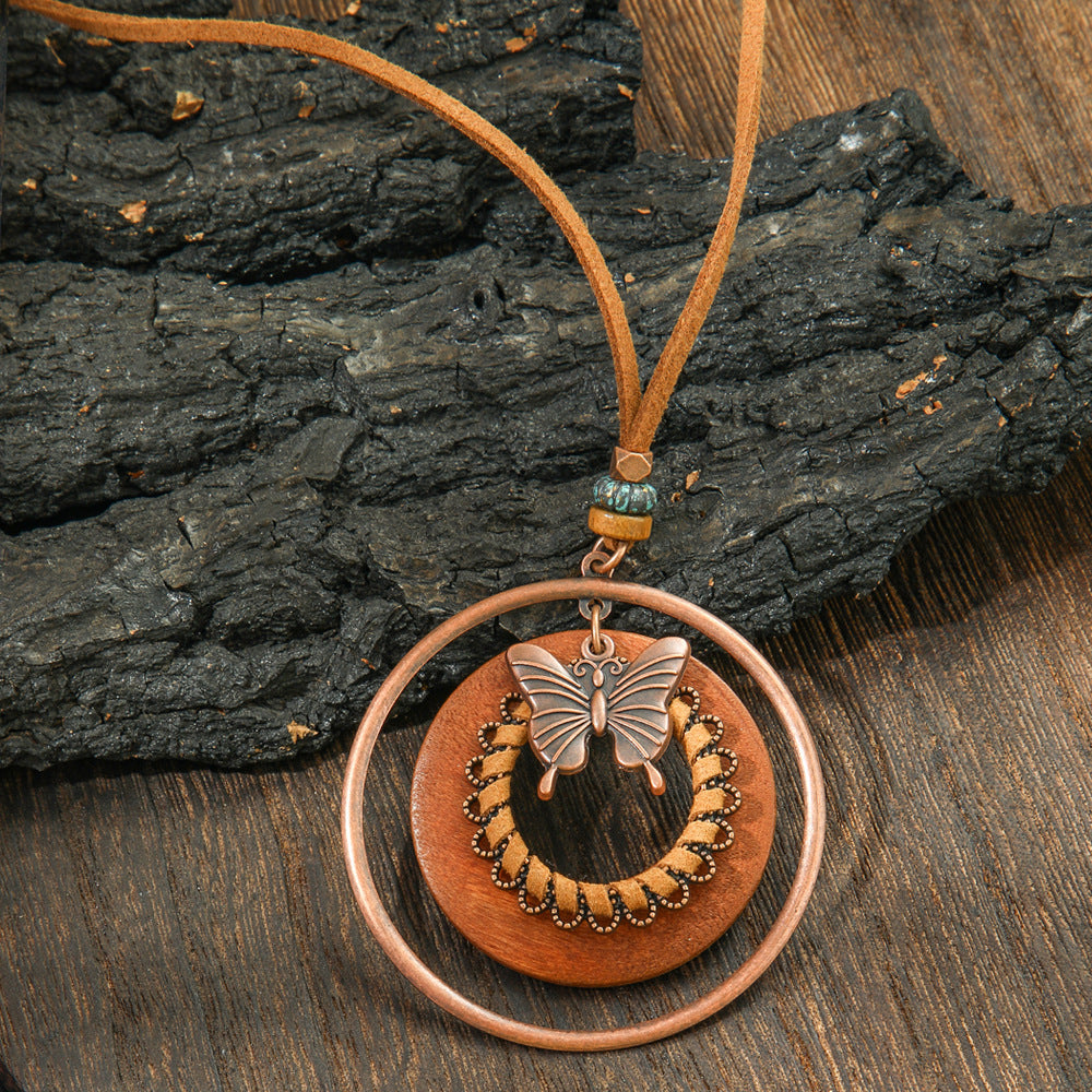 Wholesale Bohemian Butterfly Earrings And Necklace Set Alloy Electroplated Fashion Jewelry Accessory Great For Everyday Wear Or Gift