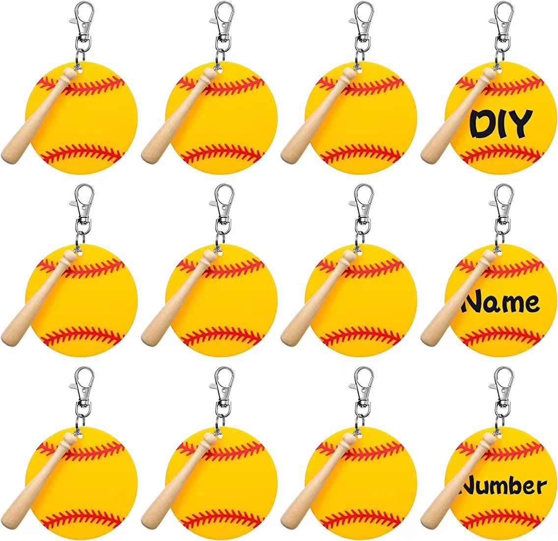 Keychains acrílicos de béisbol al por mayor