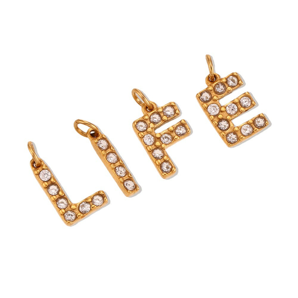 Pargente de cartas de inglés de oro de acero inoxidable de acero inoxidable al por mayor