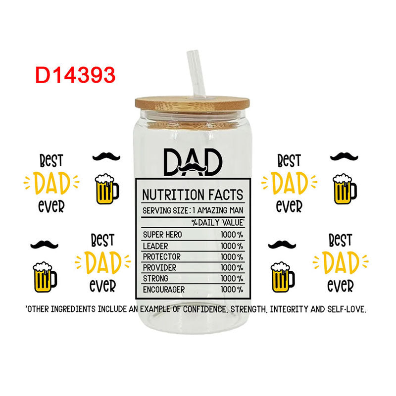 Wholesale  Father's Day Series 16oz Cup UV DTF Wraps