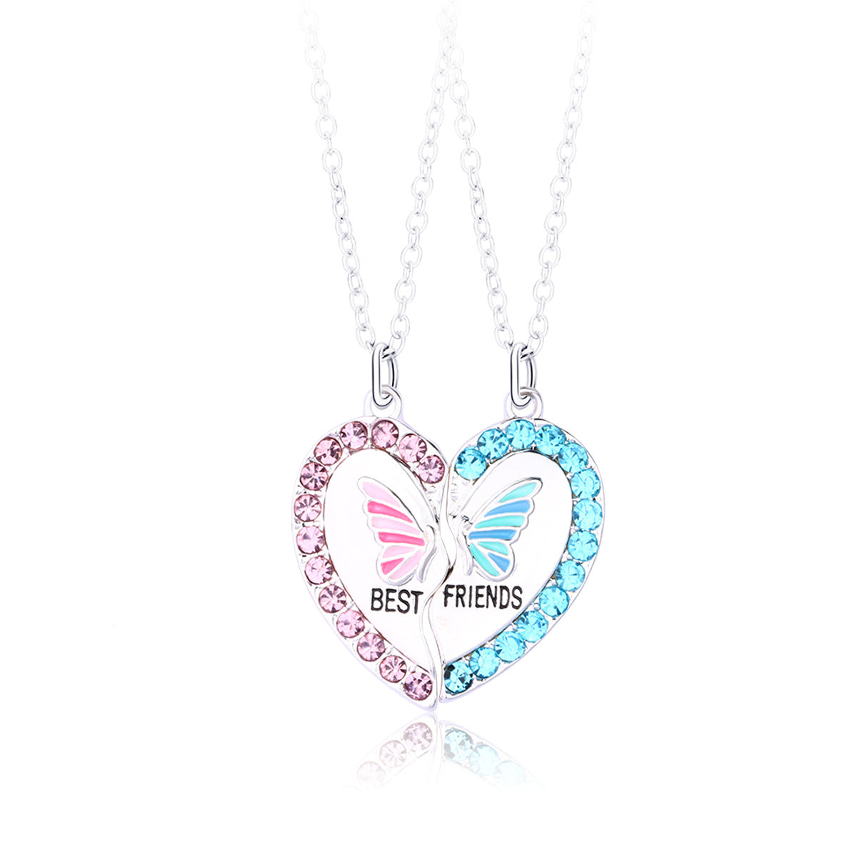 Wholesale  Butterfly Love necklace  magnet stone necklace alloy necklace