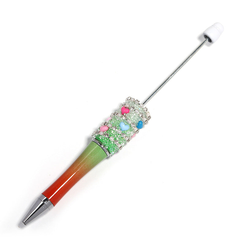 Wholesale beadable pens Flash rhinestone diy beadable pen