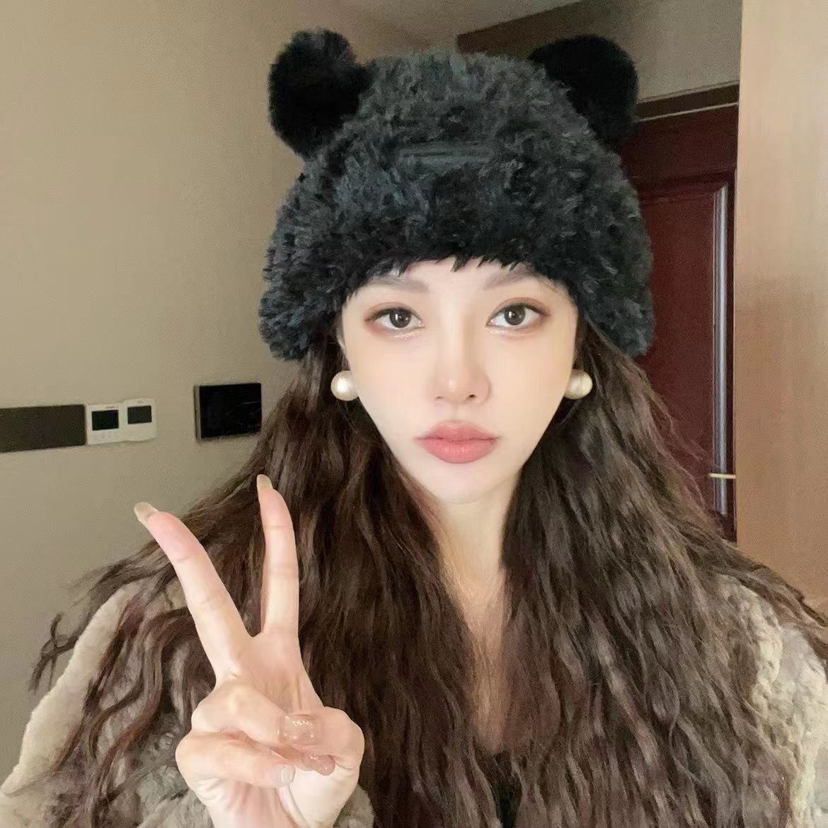 Wholesale Cute Bear Polyester Winter Hats