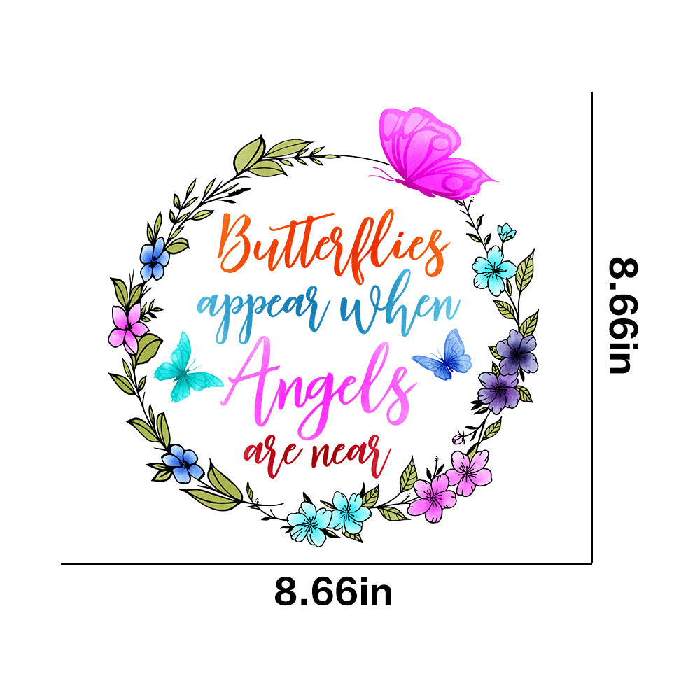 Wholesale 10pcs Butterfly Theme Series White Ink Stamping UV DTF Ready to Press Transfers Wraps