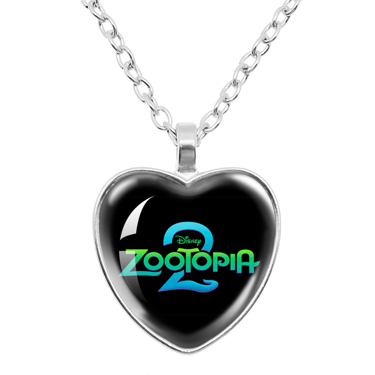 Wholesale Cartoon Fox Cute Rabbit Time Gem Heart Necklace OLY Exclusive