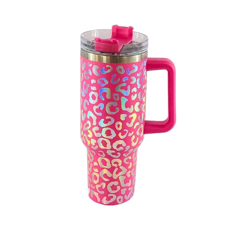 Wholesale 40oz Hot Silver Handle Car Cup Stainless Steel Insulation Ice Cup