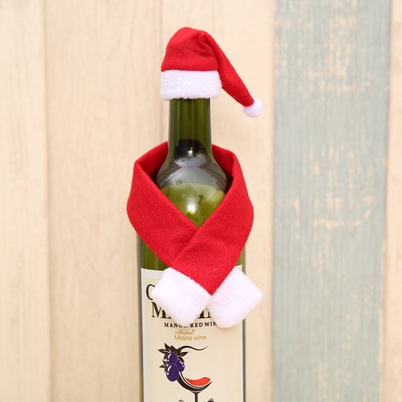 Wholesale Christmas Non-woven Scarves, Hats, Wine Bottle Decorations