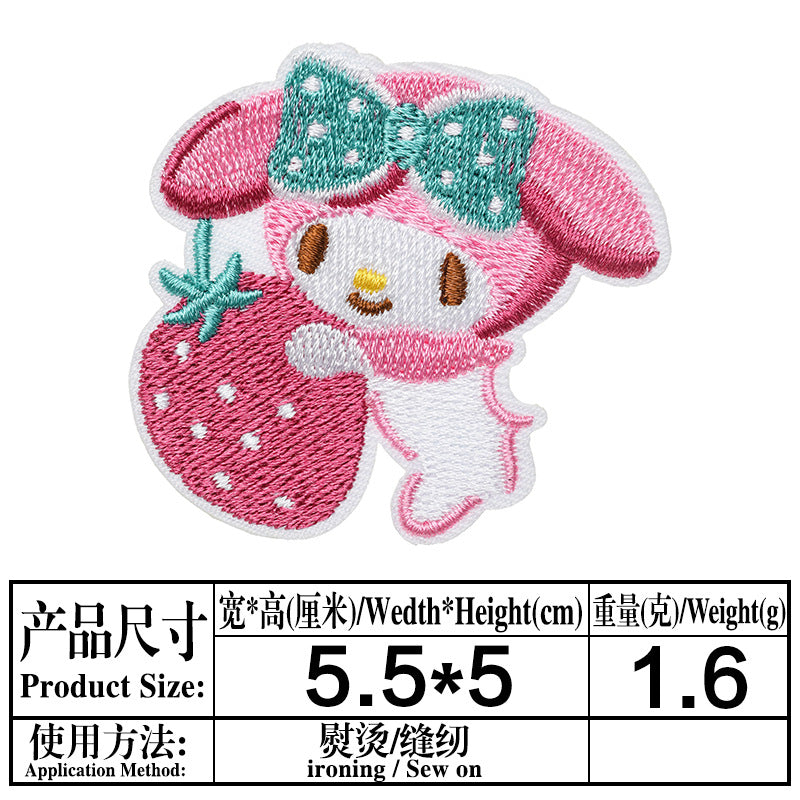 Wholesale super cute pink bunny cloth patch patch DIY patches OLY Exclusive