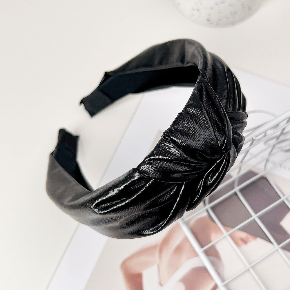 Diadema al por mayor de láser PU ancho