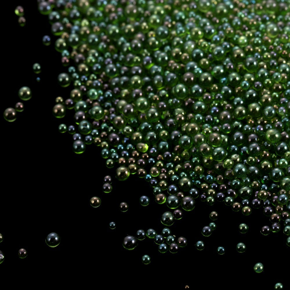 Wholesale 20g Non Porous Transparent Iridescent Glass Bubble DIY Beads