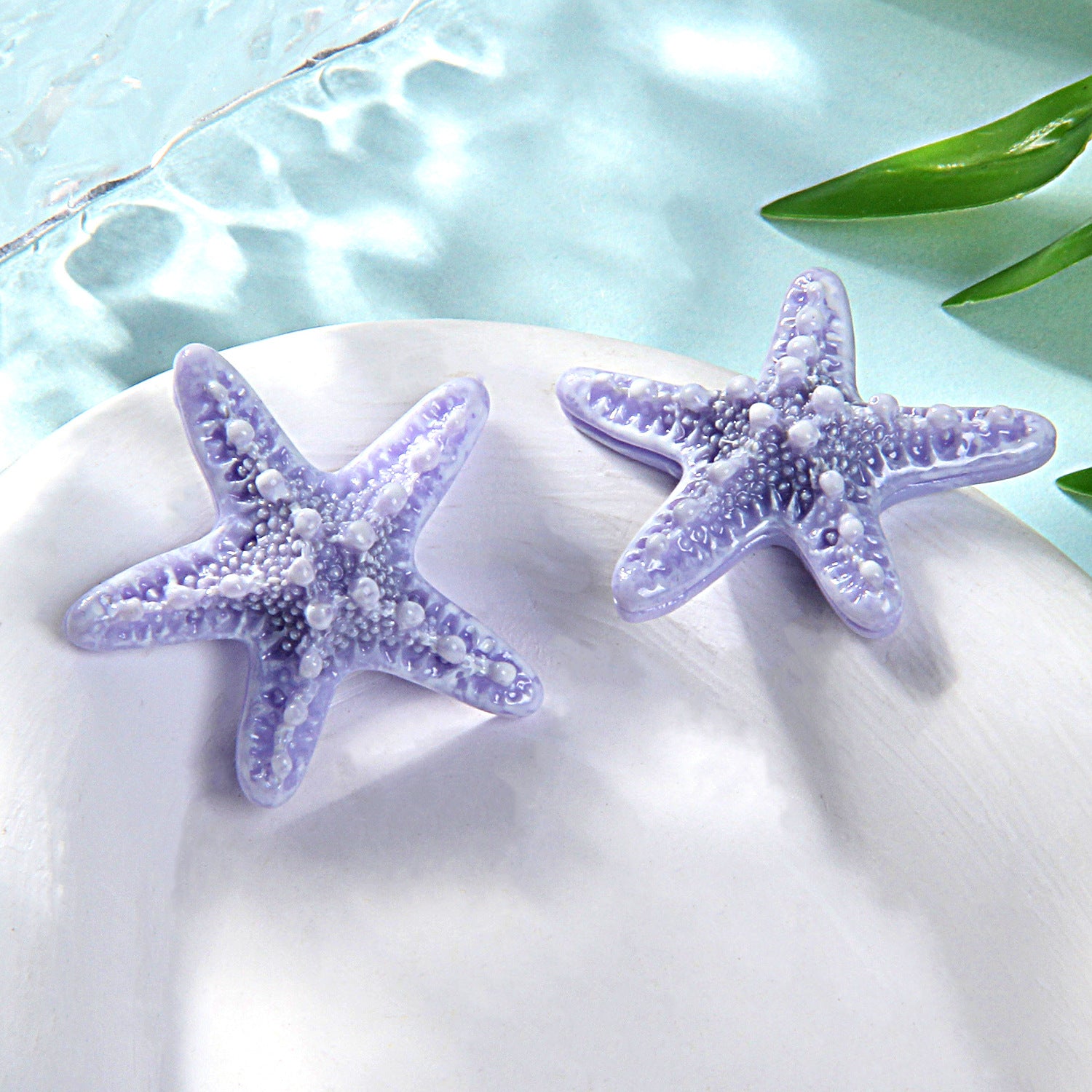 Wholesale DIY starfish resin accessories hairpin shoe buckle