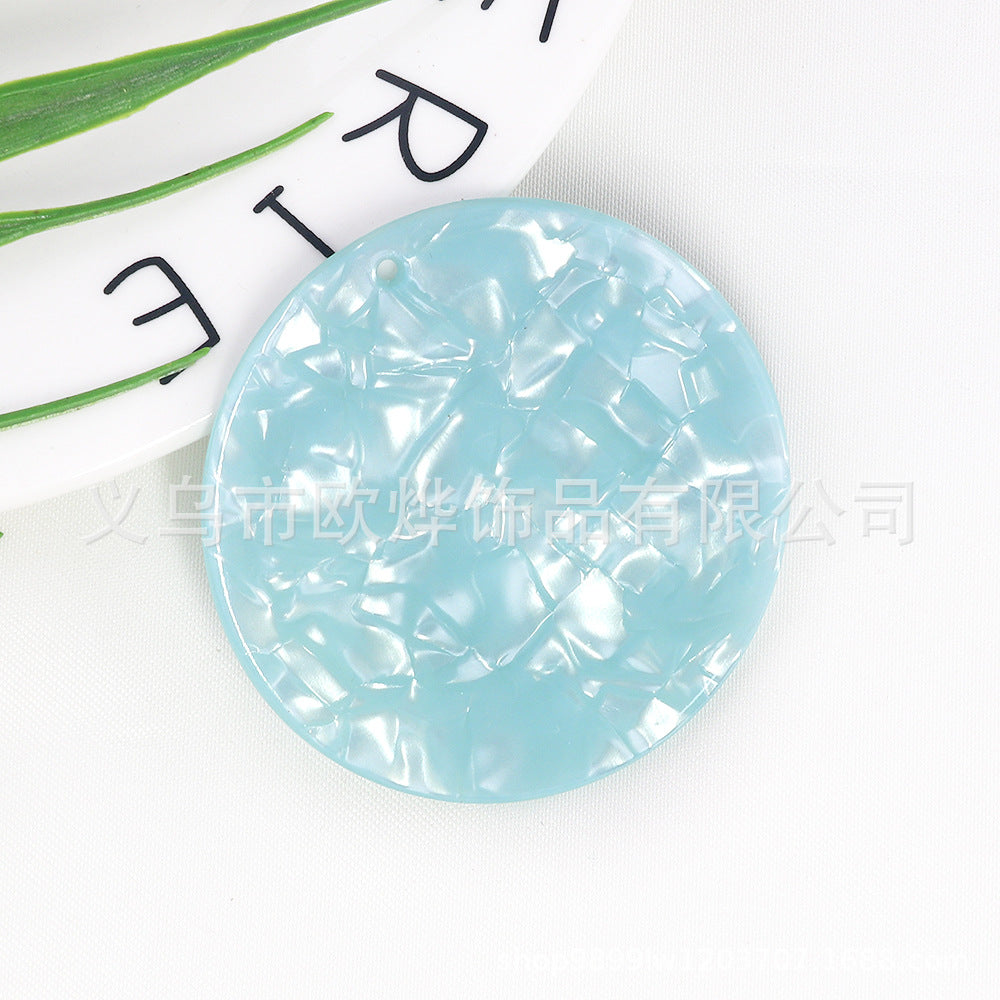 Wholesale 10pcs Textured Acrylic Circle Key Pendant Bookmark