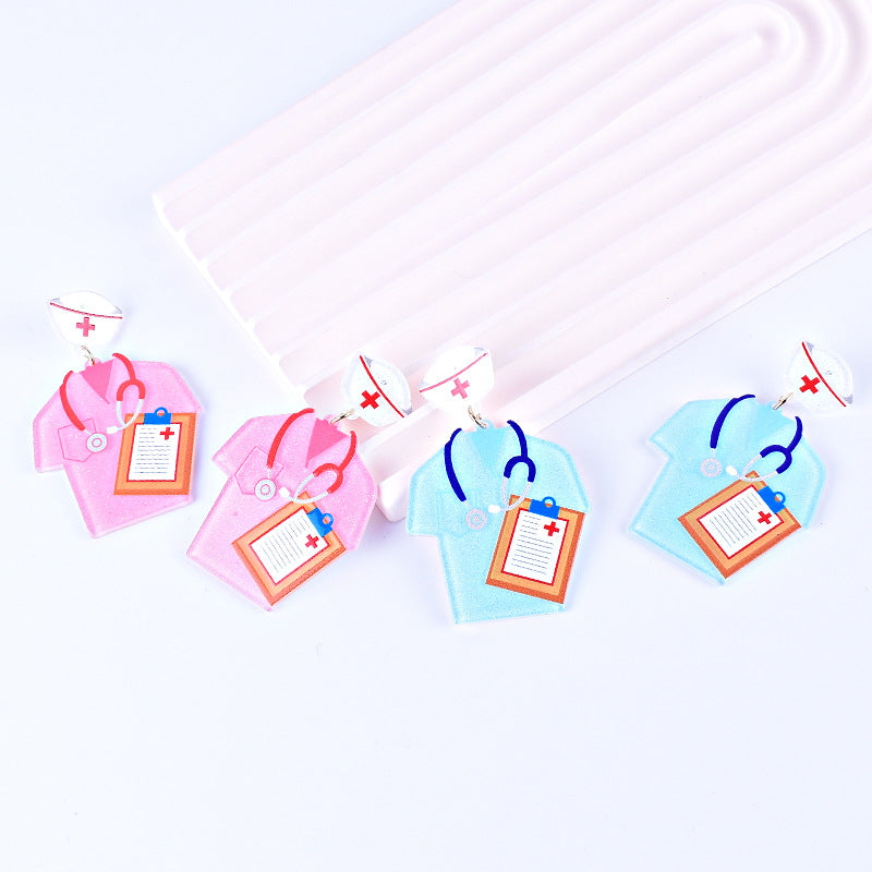 Wholesale Nurses Day nurse uniform earrings