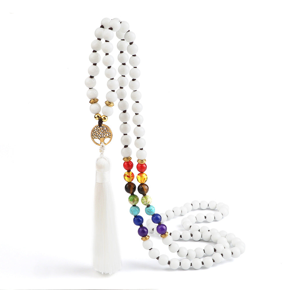 Obsidiana al por mayor 108pcs Multicapa Multilapa de la vida Pulsero de borla