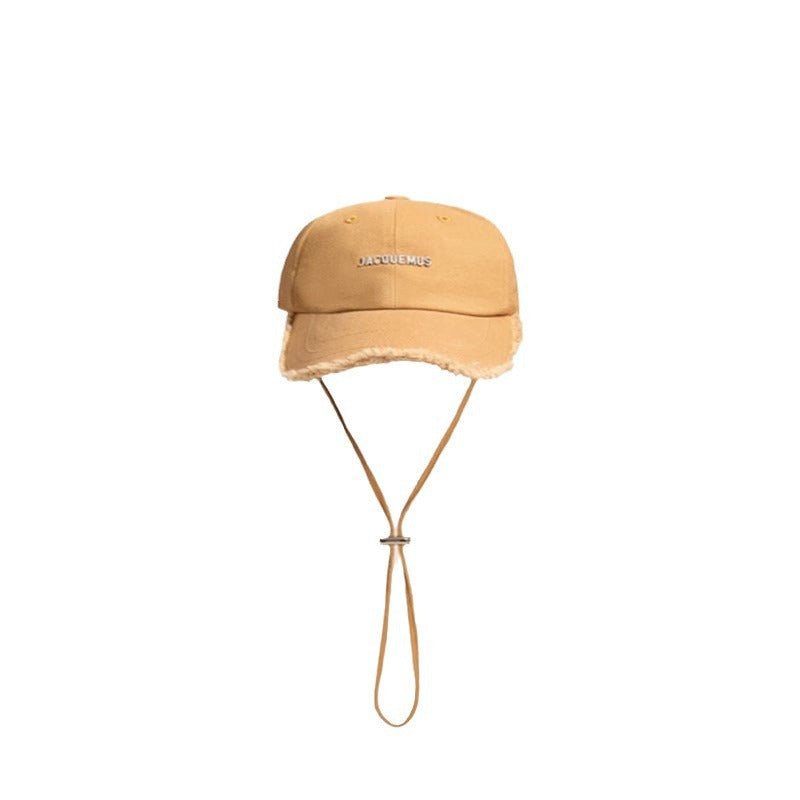 Wholesale Fashion casual baseball cap with raw edge hanging rope
