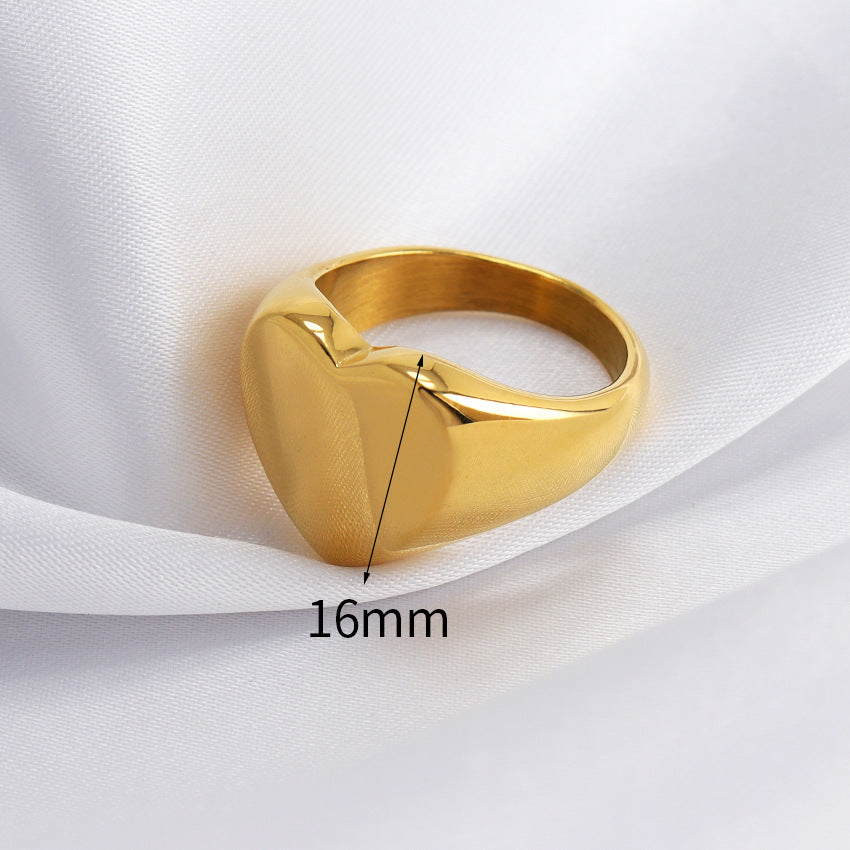 Wholesale Love Glossy Stainless Steel Ring