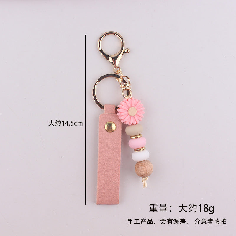 Wholesale  Cartoon  Pendant  Leather  Silicone Keychain