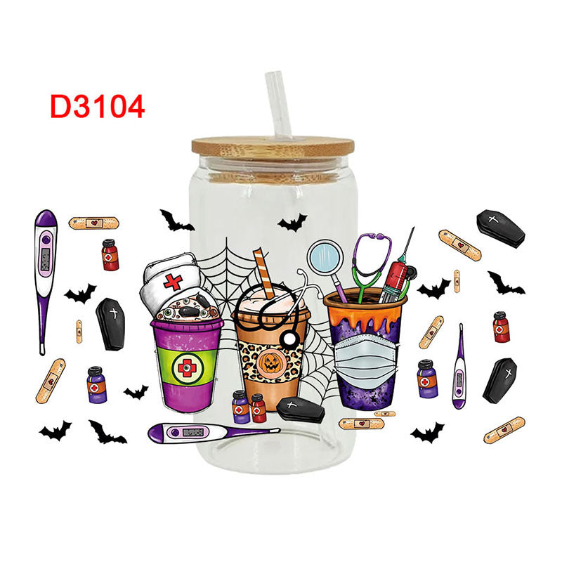 Wholesale UV Transfer Paste Glass Crystal Label Crystal Paste 16OZ UV DTF WRAPS 23cmX11cm