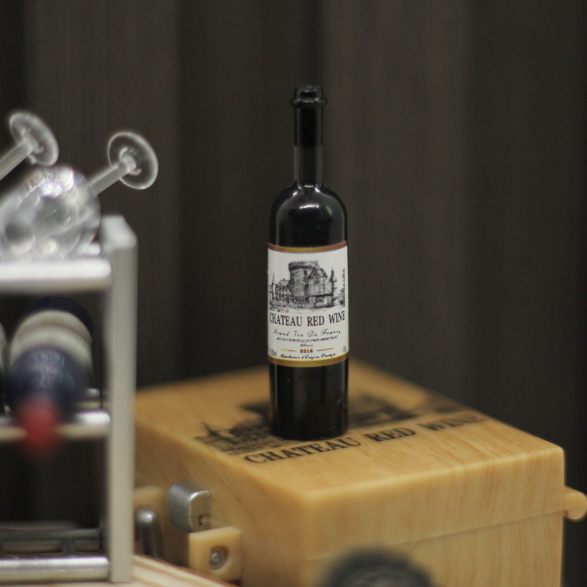 Wholesale 1:12 miniature doll house food play scene simulation mini resin wine bottle mobile phone shell beauty accessories material accessories