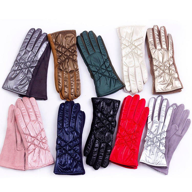 Wholesale Winter Women's Cycling Warmth and Plush Down Cotton Glove