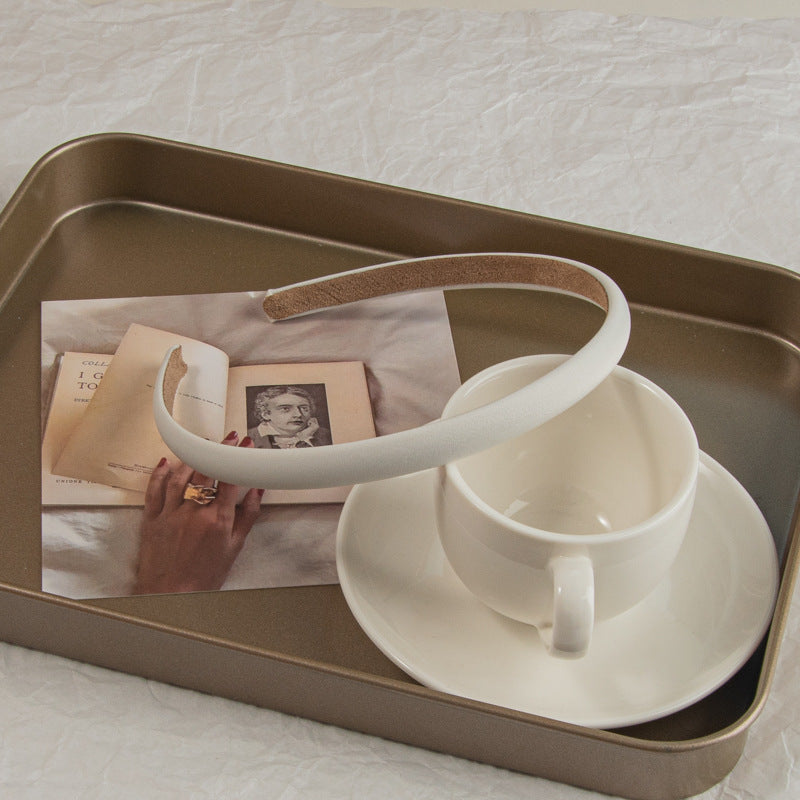 Wholesale Solid color retro satin thin headband sweet temperament hairpin