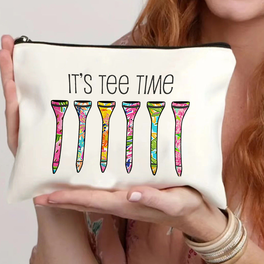 Wholesale spot canvas zipper bag canvas cosmetic bag zipper canvas bag pencil case