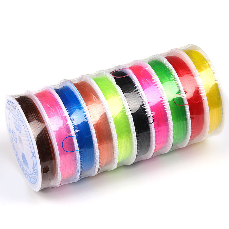 Wholesale 10pcs/ pack Colorful Crystal fishing line elastic line TPU large roll string bead line diy jewelry accessories