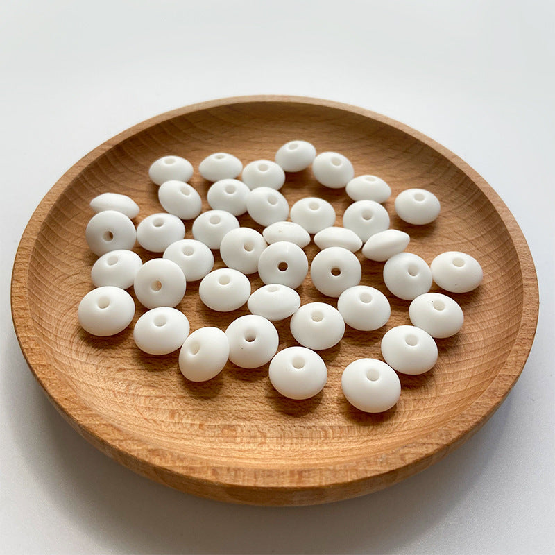 Wholesale 100pcs 12MM DIY Abacus Beads Silicone Small Spacer Beads