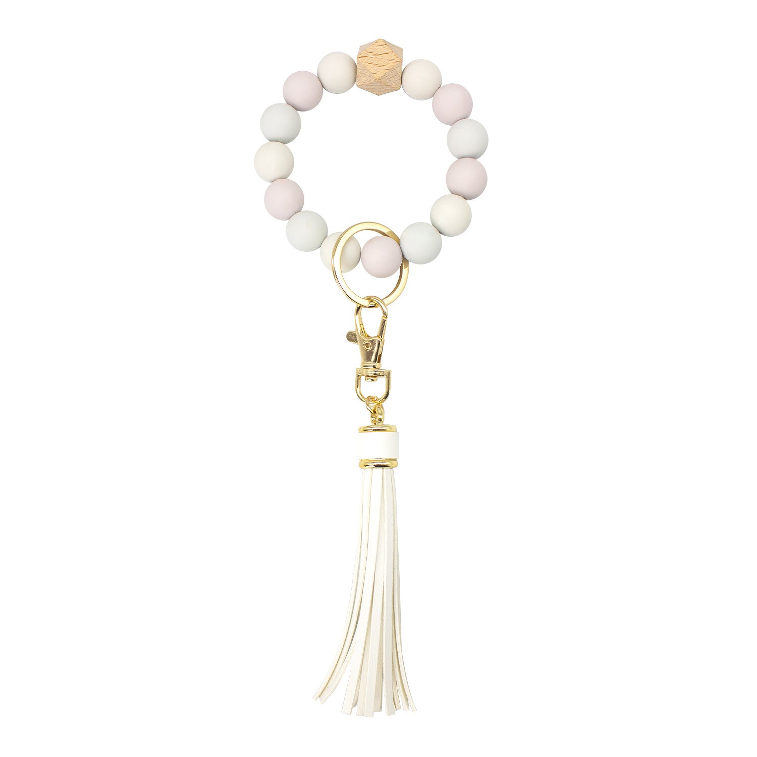 Wholesale Tassel Wood Beads Silicone Beads Wrist Keychain