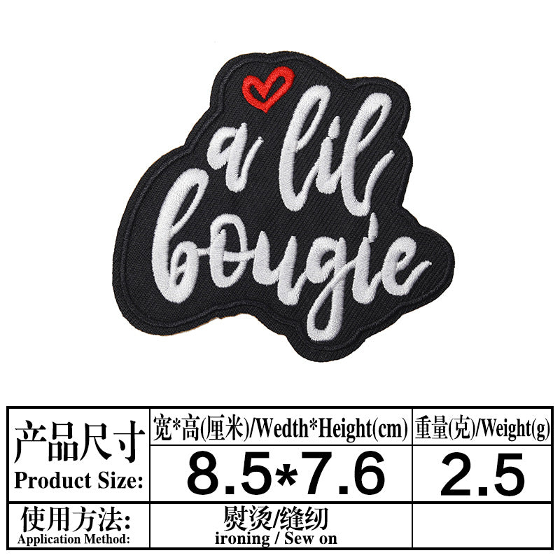 Wholesale 17 Piece Black White English Letter Cloth Patches Chic Clothing Accessory For DIY Gift Or Boutique Resale