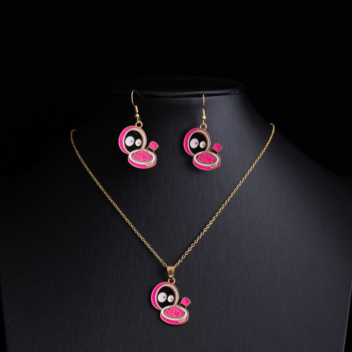 Wholesale Gothic Punk  Earring Necklace Set