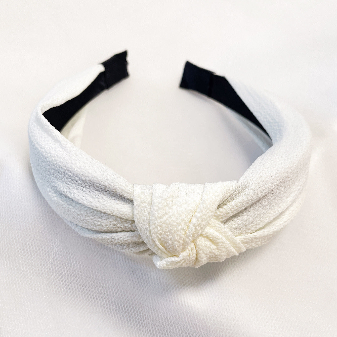 Wholesale Fabric flower cross knot wide edge sweet headband