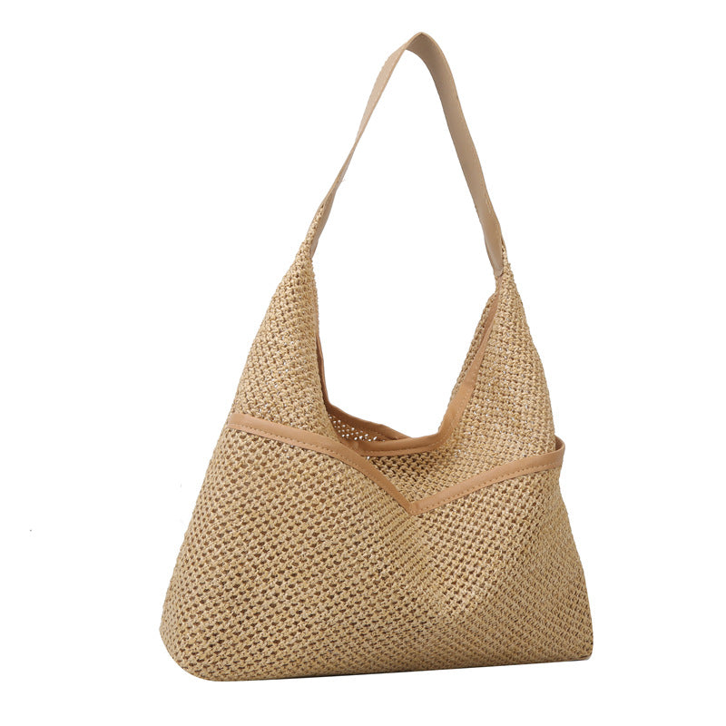 Wholesale High Capacity One Shoulder Straw Woven Bag