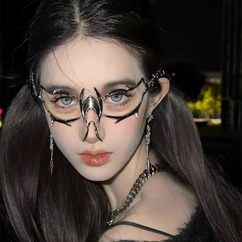 Wholesale Cyberpunk Metal Mask Face Chain