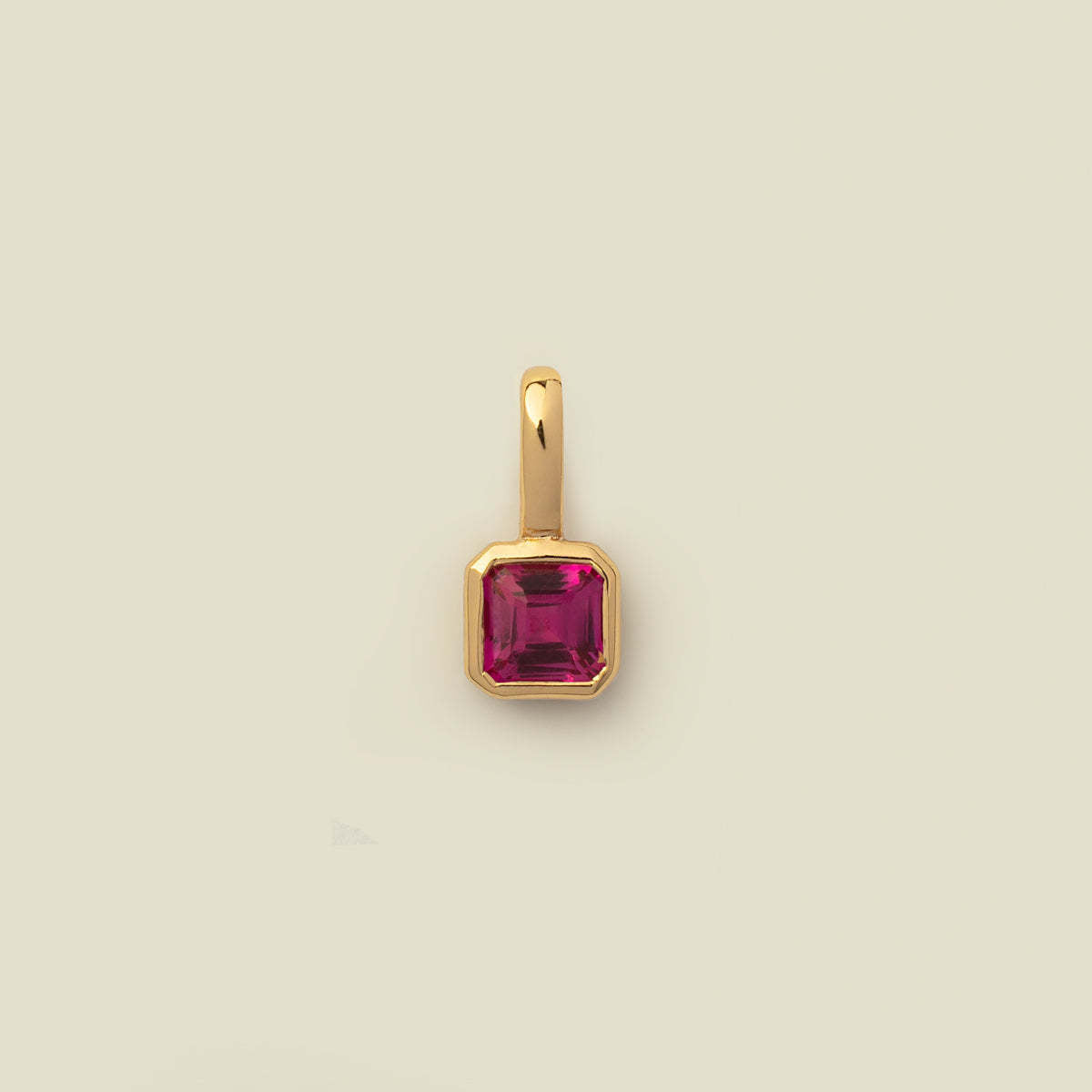 Wholesale Colorful birthstone block zircon  titanium steel pendant