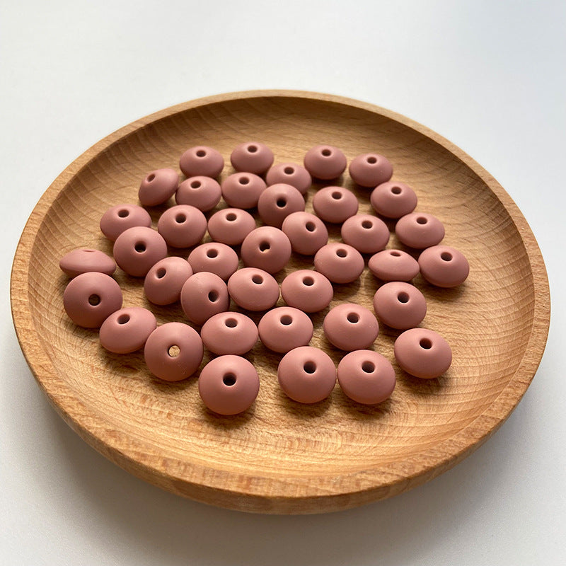 Wholesale 100pcs 12MM DIY Abacus Beads Silicone Small Spacer Beads