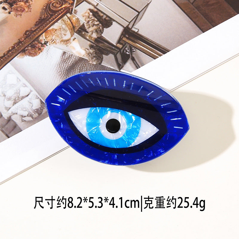 Wholesale Round Evil Eye Hair Clip Acrylic Claw Clip Bohemian Greek Style Fashion Hair Accessory For Women Resale